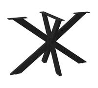 ""SALE 2026"" Support de table Noir - Pied de table à manger en forme d'araignée, noir, 120x68x(72-73)cm, acier PRO326025892