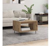 ""SALE 2026"" Table à café Beige - Table basse chêne artisanal 60x50x40cm - bois d'ingénierie PRO557562253