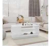 ""SALE 2026"" Table à café Blanche - Table basse Blanche 102x55x43cm - bois d'ingénierie PRO225511521