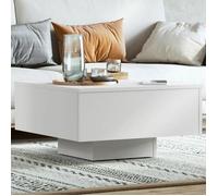 ""SALE 2026"" Table à café Blanche - Table basse Blanche 60x60x31,5cm - bois d'ingénierie PRO133034102