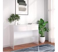 ""SALE 2026"" Table à café Blanche - Table console Blanche 100x35x76 5cm - bois d'ingénierie PRO145193730