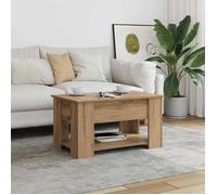 ""SALE 2026"" Table à café Brun - Table basse chêne artisanal 79x49x41cm - bois d'ingénierie PRO583532769