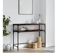 ""SALE 2026"" Table à café Brun - Table console chêne fumé 100x35 5x75cm - bois d'ingénierie 5899559668348
