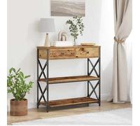 ""SALE 2026"" Table à café Marron - Table Console avec tiroir Bois ancien 75x28x75cm PRO867044069