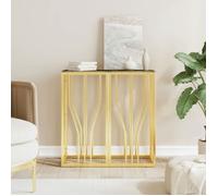 ""SALE 2026"" Table à café Ou - Table console doré 70x30x70cm acier inoxydable et verre PRO482588292
