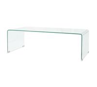 ""SALE 2026"" Table à café Transparent - Table basse 98x45x30cm Verre trempé Transparent PRO710123645