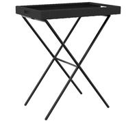""SALE 2026""Table à thé pour extérieur/Console de jardin - WINWIN - Table à plateau pliable noir 65x40x75cm - Résine tressée 4.5 Kg 5