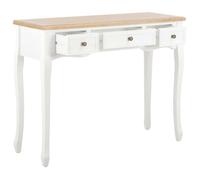 ""SALE 2026""Table d’Appoint de Salon - Cabinet salon - design élégant Blanc - Table de console et coiffeuse avec 3 tiroirs Blanc 12.2