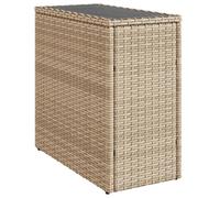 ""SALE 2026""Table d'appoint de jardin/Console de jardin - WINWIN - Table salle balcon - avec dessus en verre beige rotin 6 Kg 7489000