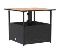 ""SALE 2026""Table de jardin/Console de jardin - WINWIN - Table salle balcon - avec trou de parasol noir - Résine tressée 8.3 Kg 13413