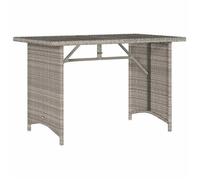 ""SALE 2026""Table de jardin/Console de jardin - WINWIN - Table salle balcon - et dessus en verre gris clair 110x68x70cm rotin 13 Kg 4