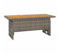 ""SALE 2026""Table de jardin/Console de jardin - WINWIN - Table salle balcon - gris 100x50x43/63cm acacia et - Résine tressée 11.4 Kg