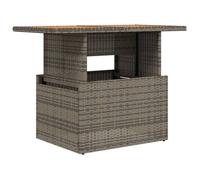 ""SALE 2026""Table de jardin/Console de jardin - WINWIN - Table salle balcon - gris 100x55x73cm - Résine tressée et bois acacia 14 Kg