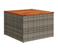 ""SALE 2026""Table de jardin/Console de jardin - WINWIN - Table salle balcon - gris 55x55x37cm - Résine tressée et bois acacia 6.6 Kg