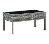 ""SALE 2026"" Table de jardin Gris - Table de jardin Gris 75x40x37cm Résine tressée PRO742578940