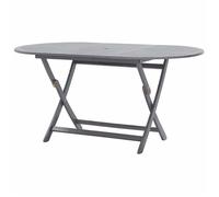""SALE 2026"" Table de jardin Gris - Table de jardin pliable 160x85x75cm - bois d'acacia massif PRO458211124