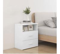 ""SALE 2026"" Table de nuit Blanc - Tables de chevet 2 pcs Blanc 50x32x60cm PRO945531407