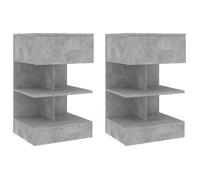 ""SALE 2026"" Table de nuit Gris - Tables de chevet 2 pcs Gris béton 40x35x65cm PRO557872167