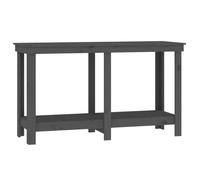 ""SALE 2026""Table de travail grande surface Gris - Banc de travail Gris 140x50x80 cm Bois de pin massif 18.8 Kg9398804