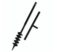""SALE 2026"" Tarières - Tarière de sol avec mèche de tarière spirales 100 mm Acier Noir PRO720526845