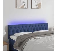 ""SALE 2026"" Tête de lit Bleu - Tête de lit à LED Bleu 160x7x78/88cm Tissu PRO453277301