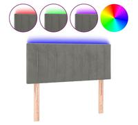 ""SALE 2026""Tête de lit WINWIN - Panneau de Cadre de Lit - à LED Gris clair 90x5x78/88cm Velours 5.88 Kg 8332227