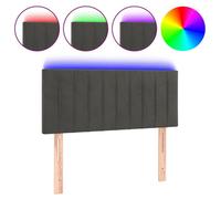 ""SALE 2026""Tête de lit WINWIN - Panneau de Cadre de Lit - à LED Gris foncé 90x5x78/88cm Velours 5.88 Kg 1768962