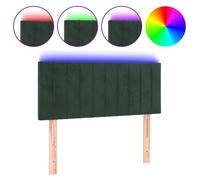 ""SALE 2026""Tête de lit WINWIN - Panneau de Cadre de Lit - à LED Vert foncé 80x5x78/88cm Velours 5.28 Kg 8322554