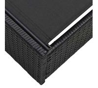 ""Sale 2026"" Transat de jardin - burke - Chaise longue - avec coussin - 1-personne Noir 60 x 200 x 27cm polyrotin Cc1304