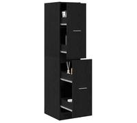 ""SALE d'hiver"" Armoire de bureau - BURKE - Armoire d'apothicaire - Chêne noir 30x41x144,5 cm - Bois d'ingénierie AA1027