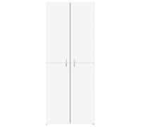 ""SALE d'hiver"" Armoire de classement - BURKE - meuble rangement - blanc 60x32x153 cm - Bois d'ingénierie AA1243