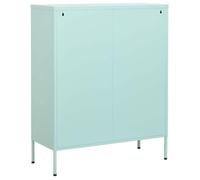 ""SALE d'hiver"" Armoire de rangement - BURKE - Meuble haute - Vert menthe 80x35x101,5 cm Acier AA183