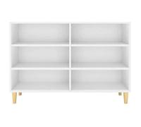 ""SALE d'hiver"" Armoire de rangement - BURKE - Pour salon/bureau - blanc 103 5x35x70 cm - Bois d'ingénierie AA641
