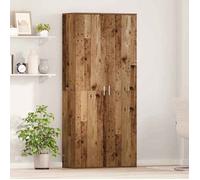 ""SALE d'hiver"" Armoire de rangement - BURKE - Pour salon/bureau - Bois Ancien 80x35x180 cm - Bois d'ingénierie AA585