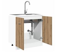 ""SALE d'hiver"" Armoire sous évier - mango - Meuble cuisine - ""Lyon"" Chêne artisanal 80 x 46 x 81,5 cm Bois d'ingénierie EU1212
