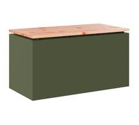 ""SALE d'hiver"" Banc de balcon, SOLOMON, Banquette pour jardin, Vert olive 80 x 40 x 43 cm Acier EU563