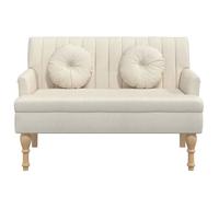 ""SALE d'hiver"" Banc d'entrée/salon - SOLOMON - 1-2 Place - avec coussins 113x64,5x75,5 cm - lin bb651