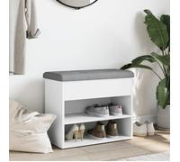 ""SALE d'hiver"" Banc d'entrée - SOLOMON - Pour rangement à chaussures - Blanc 62x32x50 cm - Bois d'ingénierie bb47