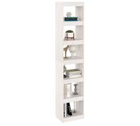 ""SALE d'hiver"" Bibliothèque Multi-Rangement - JILL'S - armoire à livres - Blanc 40x30x199 cm, Pin massif BB1719