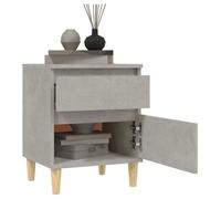 ""SALE d'hiver"" Cabinets de chevet - BURKE - Armoire de lit - Lot de 2 - Gris béton 40x35x50 cm AA1125