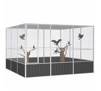 ""SALE d'hiver"" Cage/Enclos à oiseaux - UU - Grande Volière - Anthracite 302,5x324,5x211,5 cm Acier galvanisé CC649