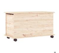 ""SALE d'hiver"" Coffre de rangement - BURKE - Meuble de salon/chmabre - à roulettes ALTA 73x39,5x43 cm bois de pin CC95