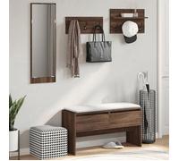 ""SALE d'hiver"" Ensemble de meubles de couloir - SOLOMON - Banc de salon - 4 pcs chêne marron bb886