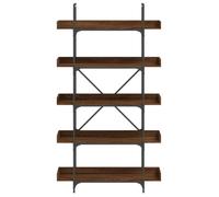 ""SALE d'hiver"" Meuble Étagère/Bibliothèque - Jill's - 5 niveaux - pour livres - chêne marron 100x33x180,5 cm, BB764