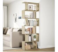""SALE d'hiver"" Meuble Étagère/Bibliothèque - Jill's - séparatrice de pièce 6 niveaux - pour livres - chêne sonoma 70x24x193cm BB862