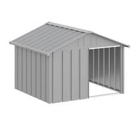 ""SALE d'hiver"" Niche/Maison pour chien - UU - Grand Chenil - Gris 116,5x103x81,5 cm Acier galvanisé CC315