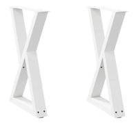 ""SALE d'hiver"" Pieds de table à manger - BURKE - Accessoire pour table - 2 pièces Blanc 50 x (72-73 3) cm Acier PP453