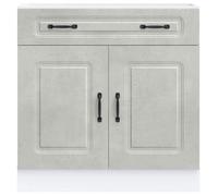 ""SALE d'hiver"" Placard/Armoire de cuisine - mango - avec rangement - Kalmar gris béton bois d'ingénierie EU308