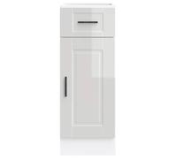 ""SALE d'hiver"" Placard/Armoire de cuisine - mango - avec rangement - Porto blanc brillant bois ingénierie EU396