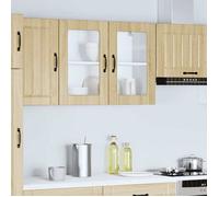 ""SALE d'hiver"" Placard murale cuisine - mango - Armoire Suspendue - avec porte vitrée - ""Lucca"" en chêne Sonoma EU718